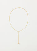 Silhouette Pearl Necklace - Gold