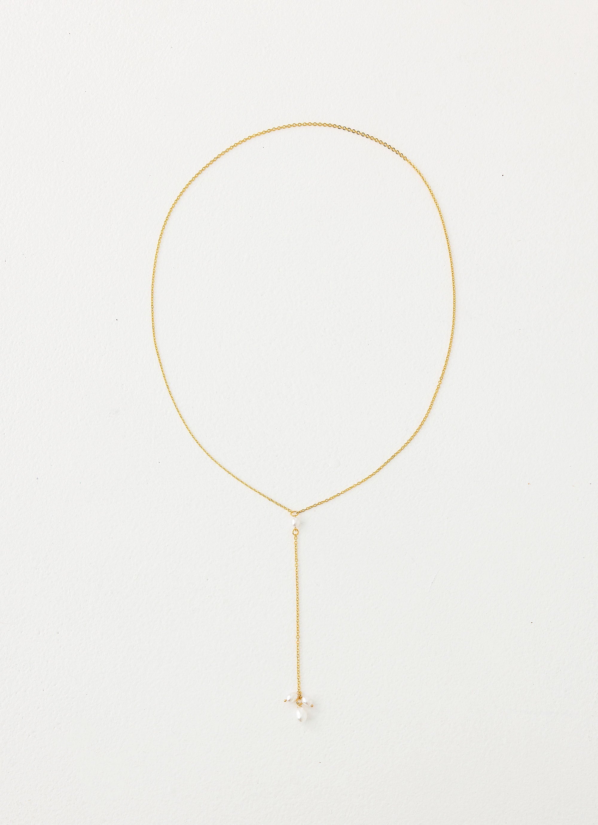 Silhouette Pearl Necklace - Gold