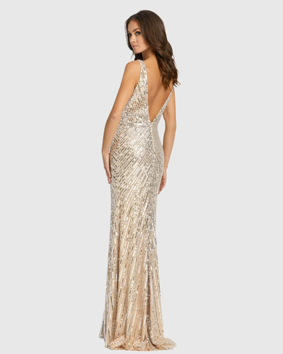 Women's Beige Dress Sequin Sleeveless - Beige
