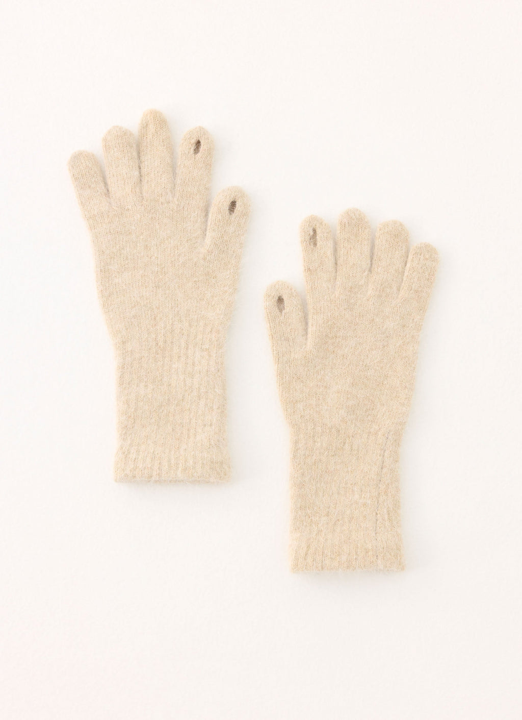 Stormy Weather Knit Gloves - Cream