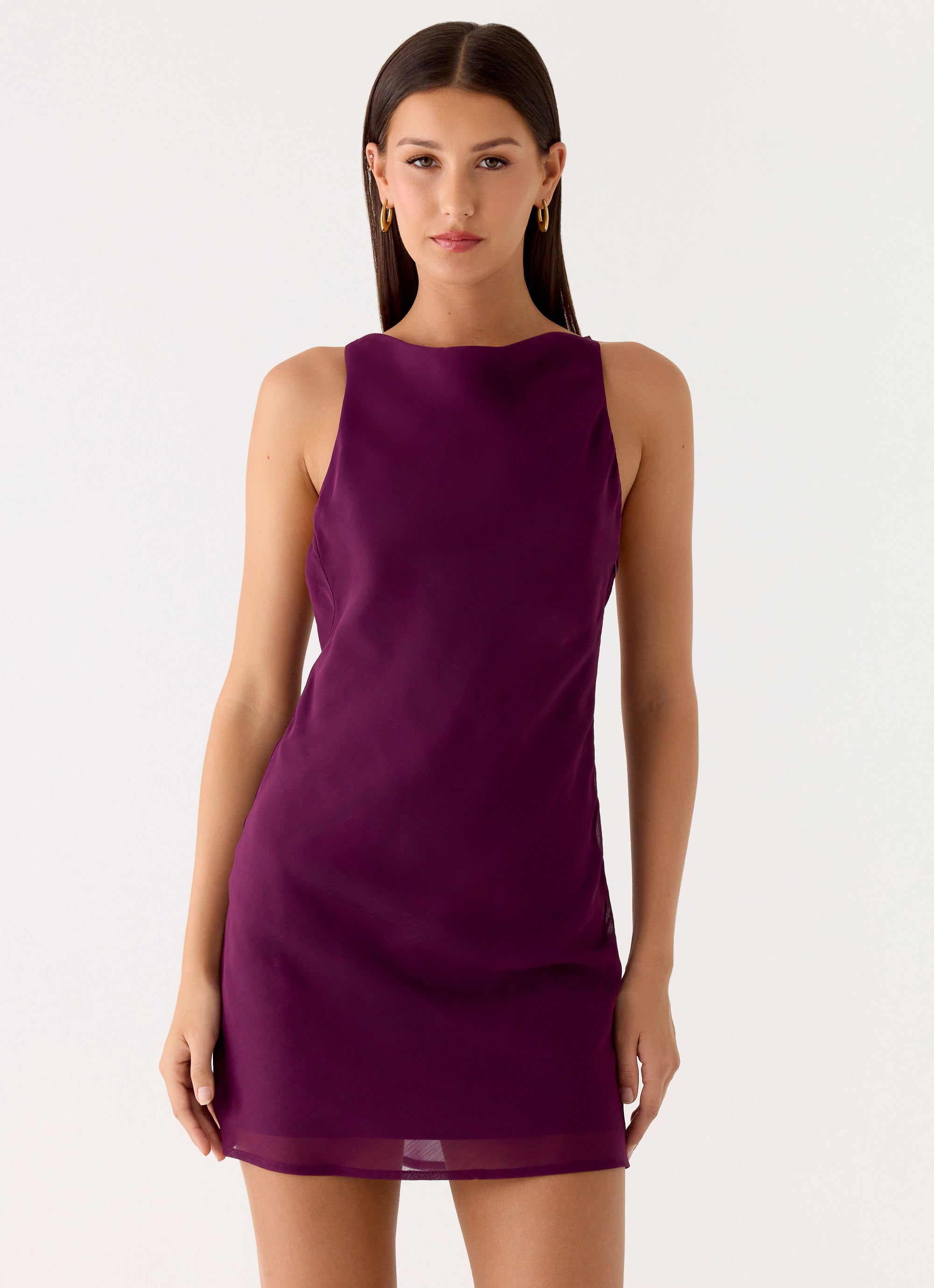 Sunkissed Siren Mini Dress - Plum