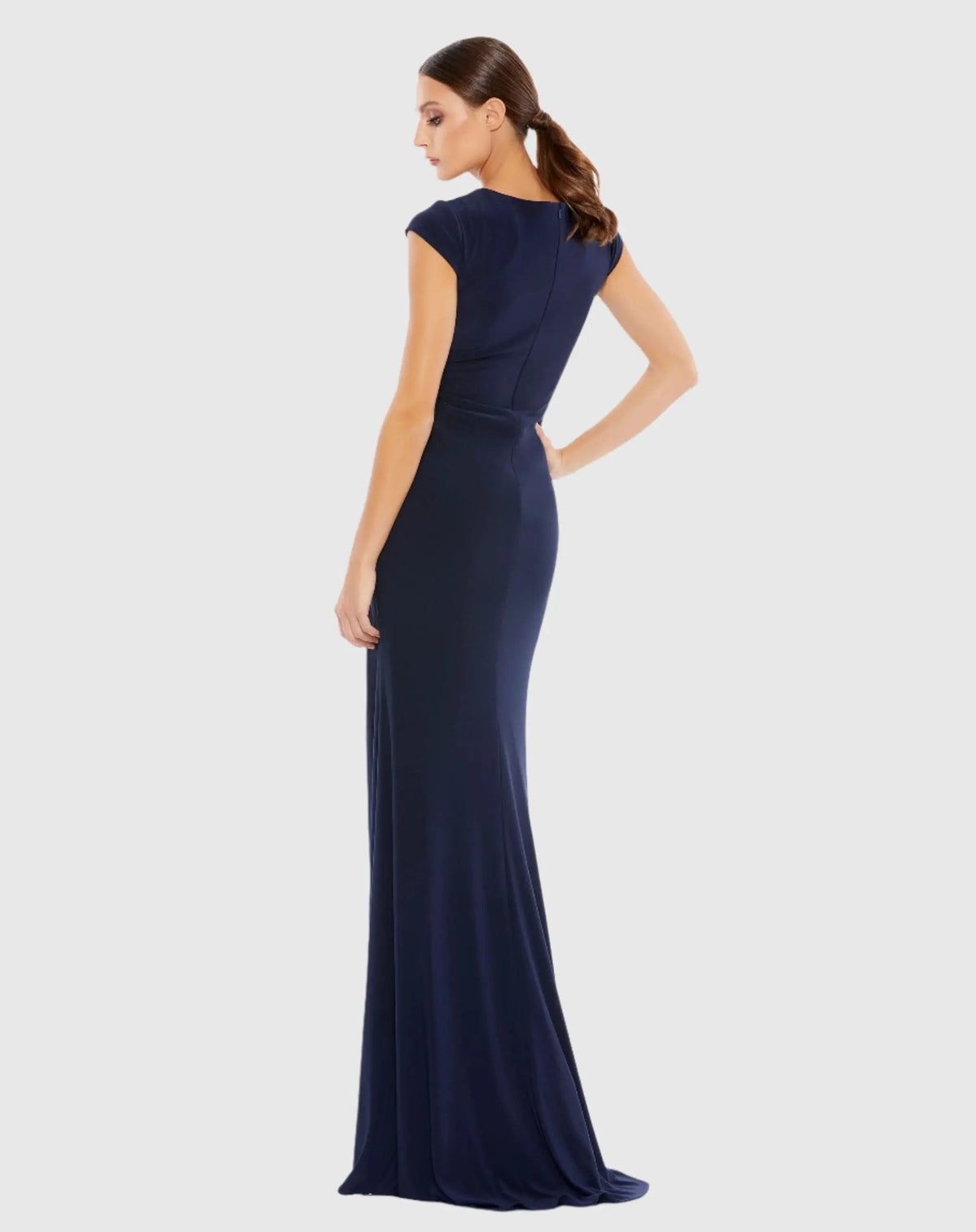 Women's Navy Dress Ruched - Blue