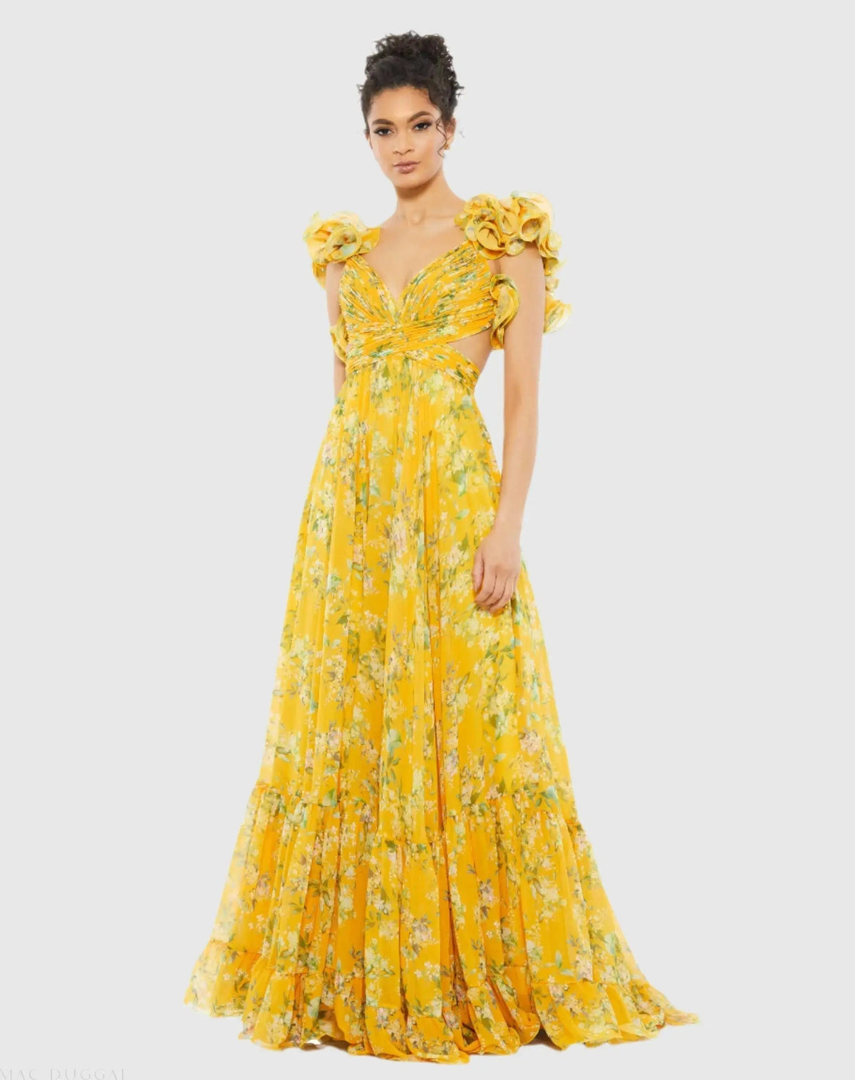 Women's Dress Floral - Lace Ruched