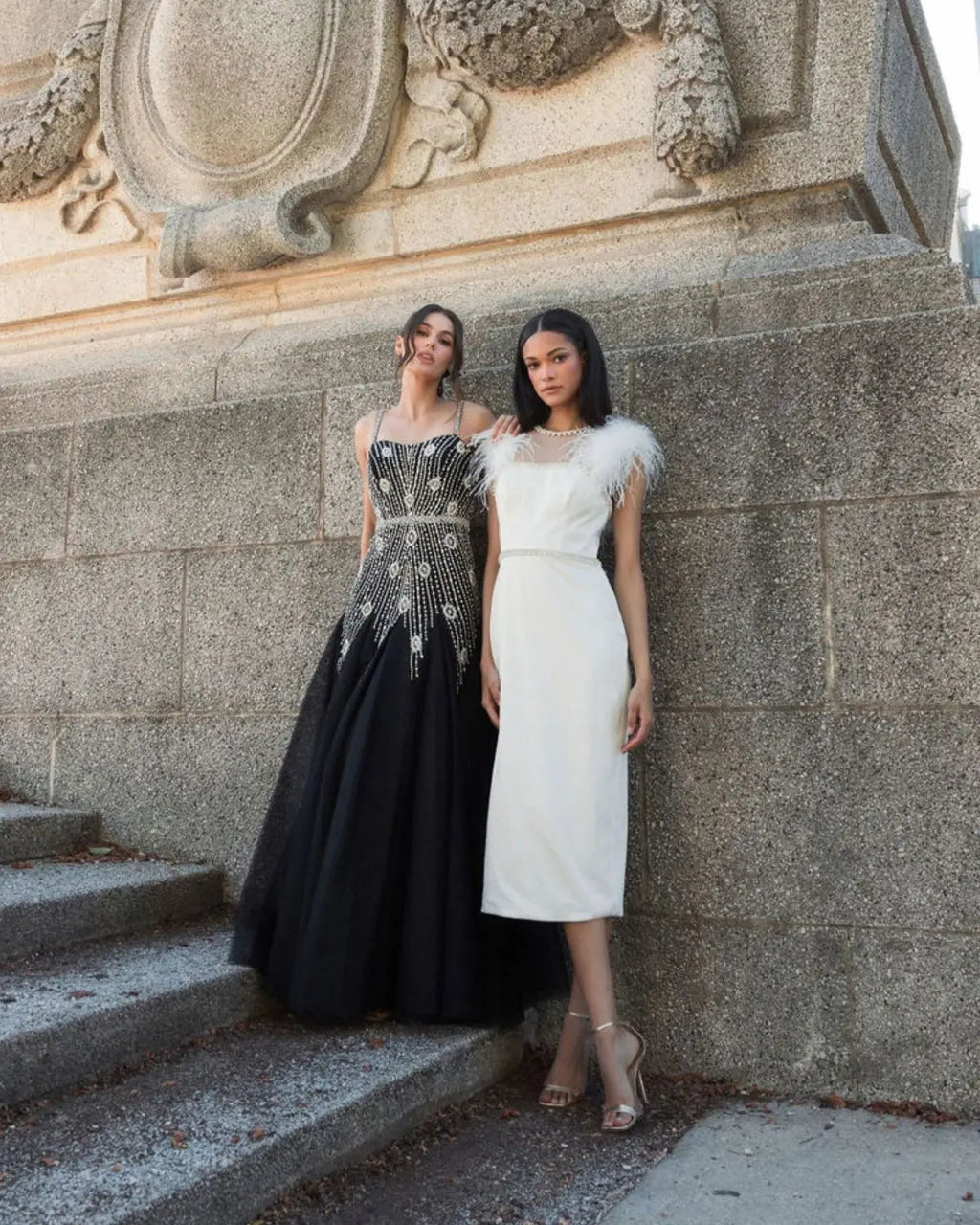Women's Black Dress - Black Silver
