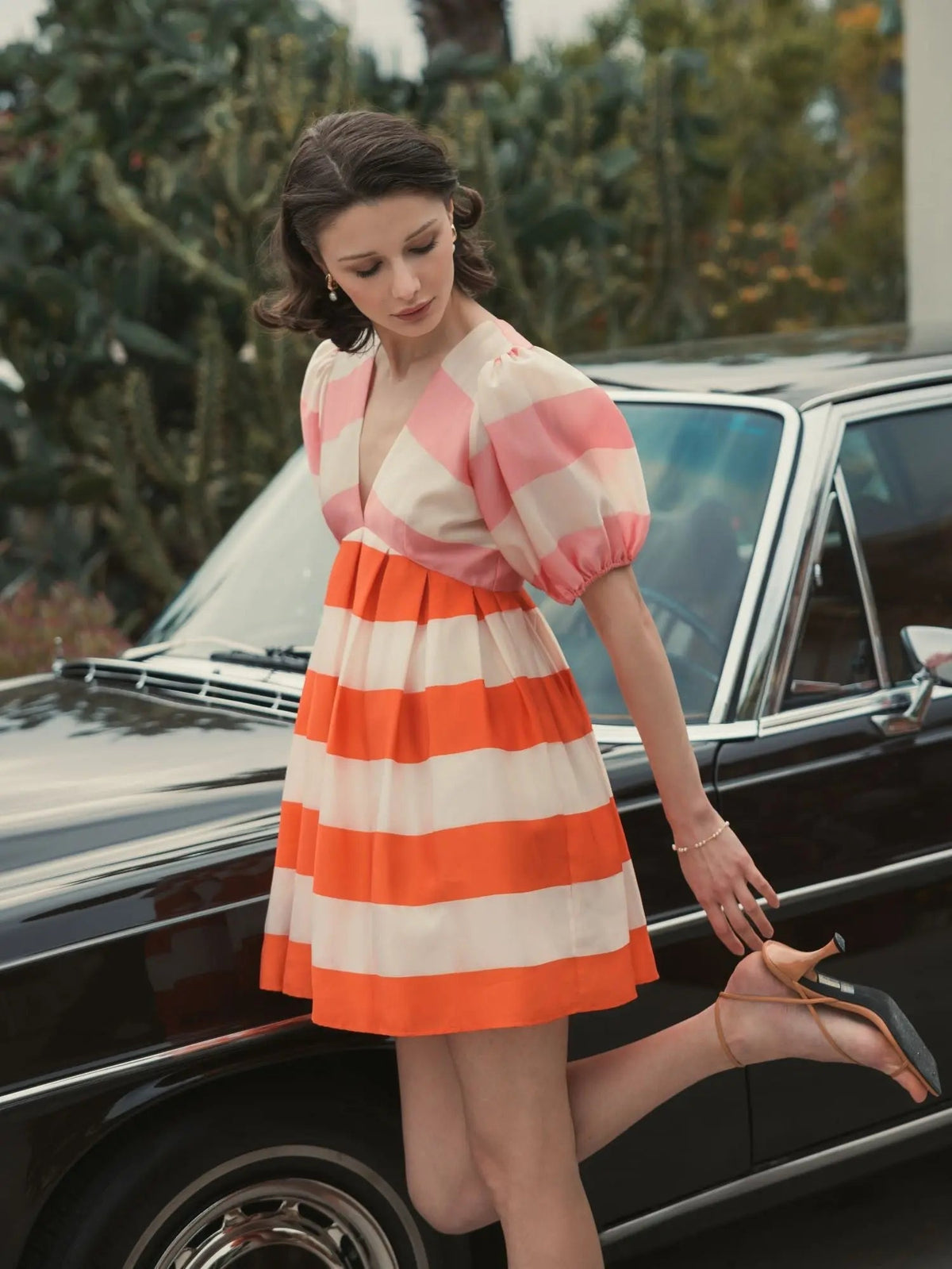 Women's Mini Dress - Pleated